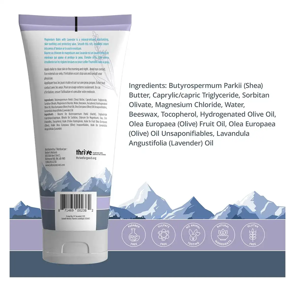 Bolton's Naturals Magnesium Balm Lavender 118mL