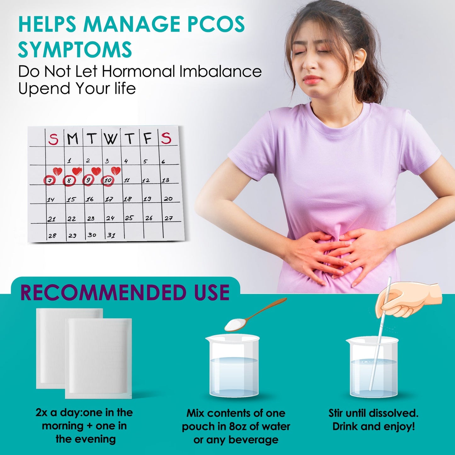 Ovofolic: Premier Myo-Inositol Supplement for PCOS Management 60 pouches