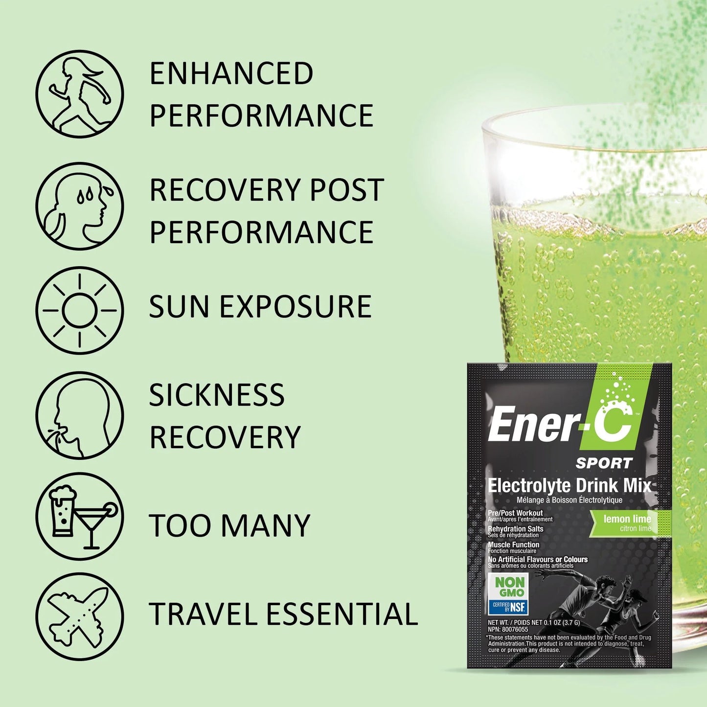 Ener-Life Ener-C Sport Lemon Lime 166 g