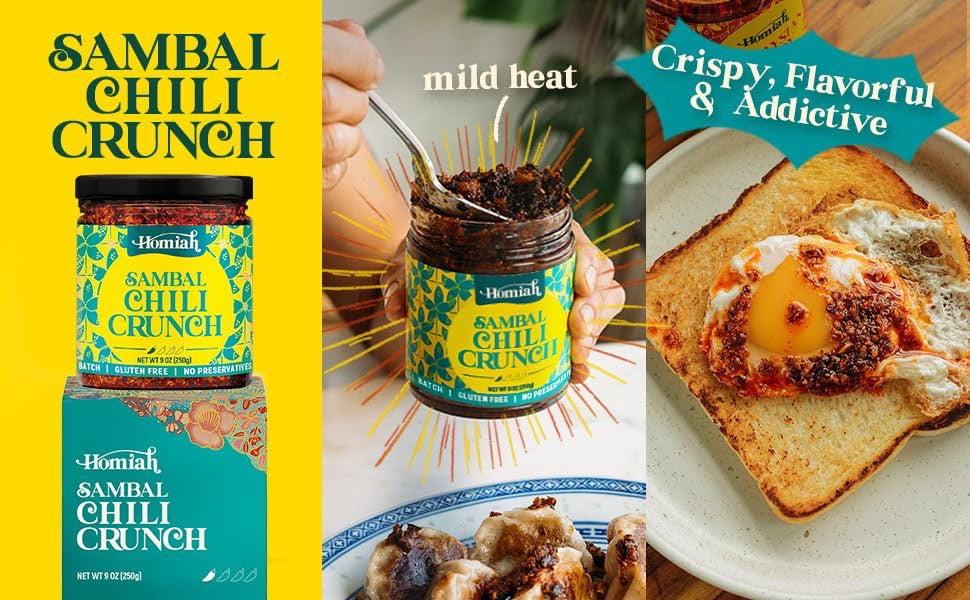 Homiah Sambal Chili Crunch Seaweed 170g