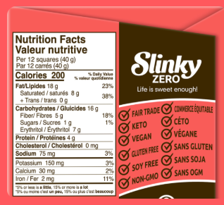 Zazubean SLINKY Hazelnut Almond Crunch 80g