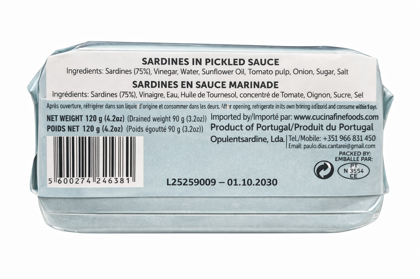 Cantara Sardines in Pickled Sauce 120g