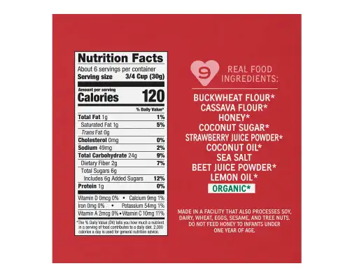 Lovebird Organic Grain Free Cereal Fruity Os 198g - Organic and Non-GMO