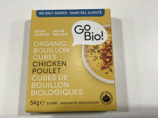 GoBIO! Organic Chicken Bouillon Cubes (No Salt Added) 54g