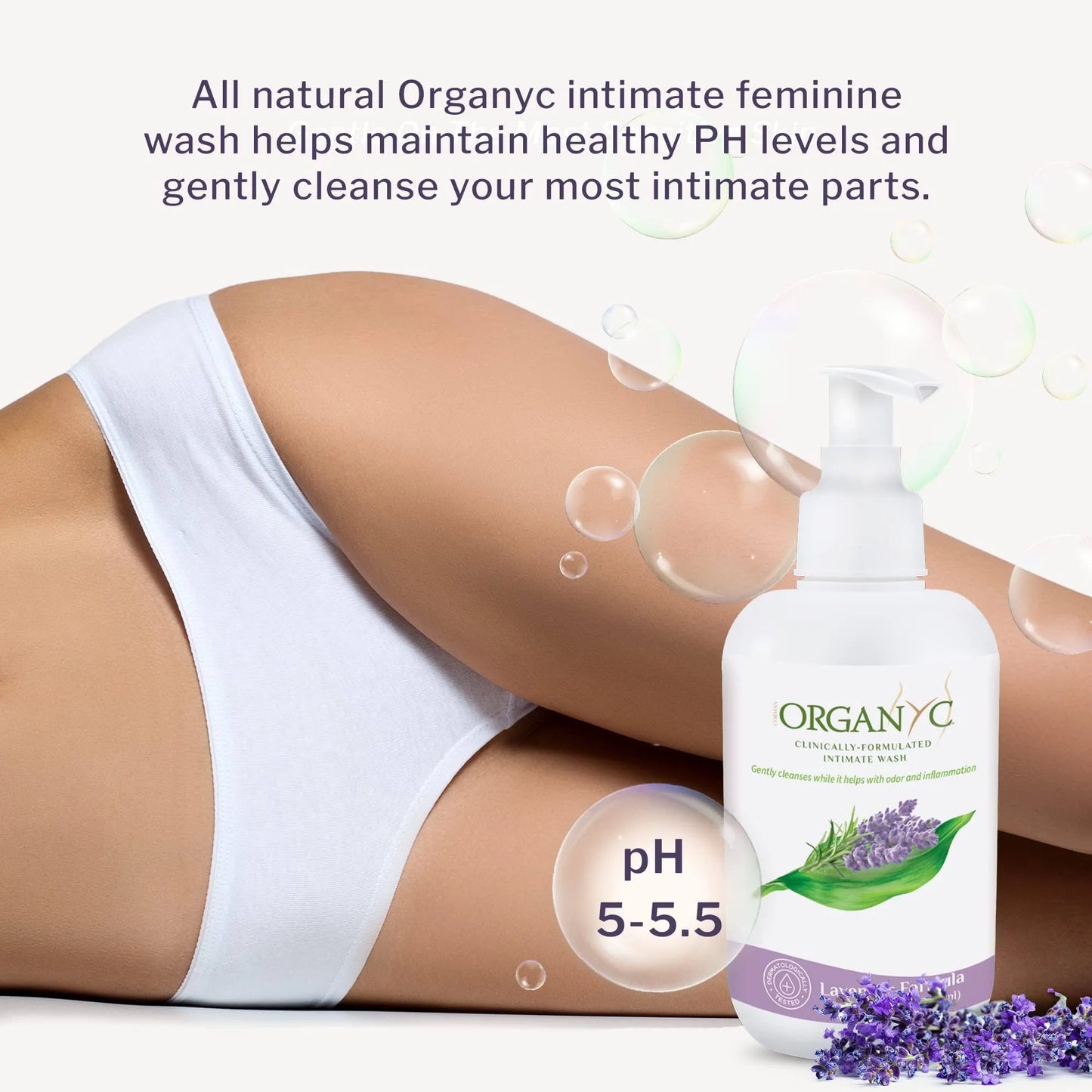 Organyc Clinically Formulated Intimate Wash Lavender 250ml