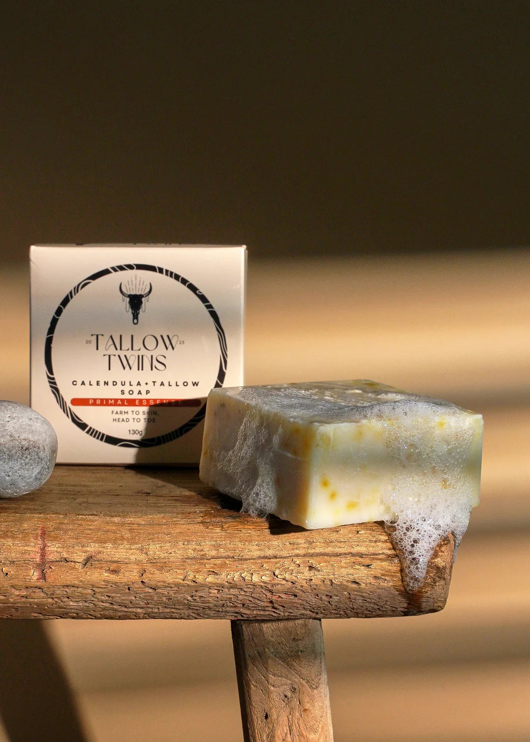 Tallow Twins - Calendula tallow soap 130g, additional product image 3