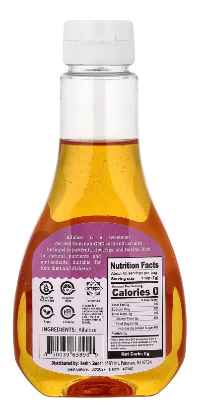 Health Garden, 100% Pure Allulose, Zero Calorie Sweetener, 11.5 oz (326 g)