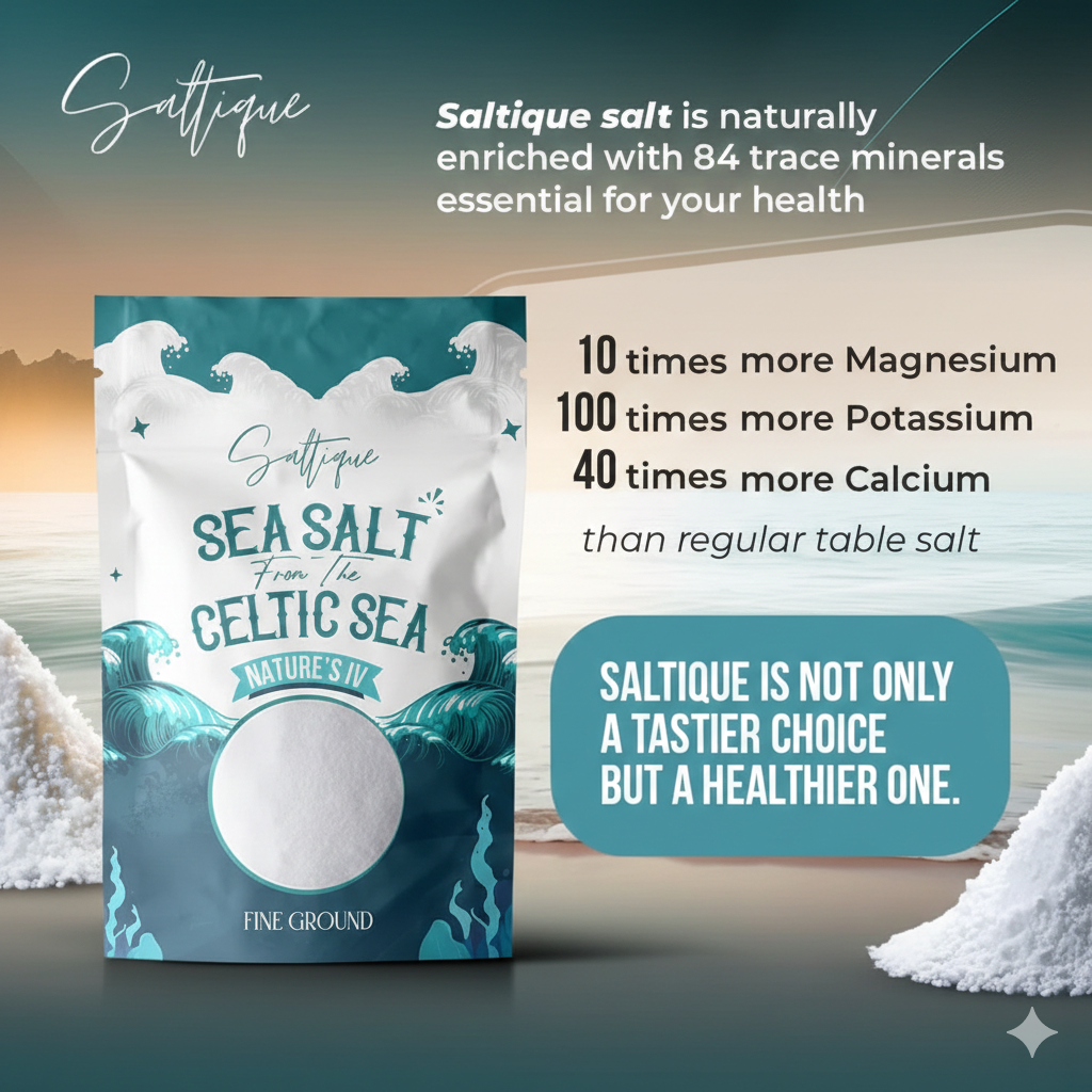 Saltique Sea salt from the Celtic sea Fine Ground (454g)
