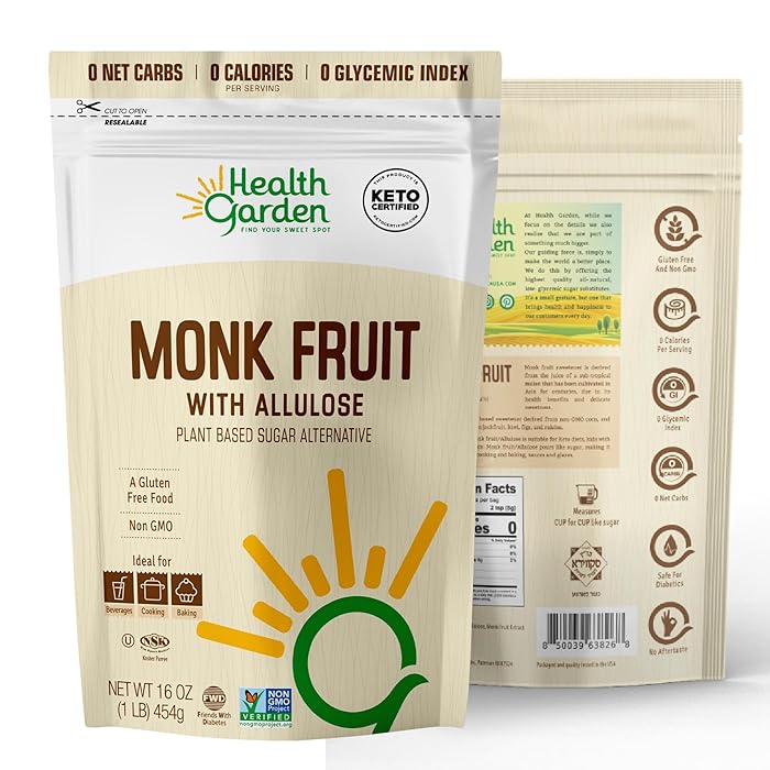 Health Garden, Monk Fruit with Allulose, 16 oz (454 g)