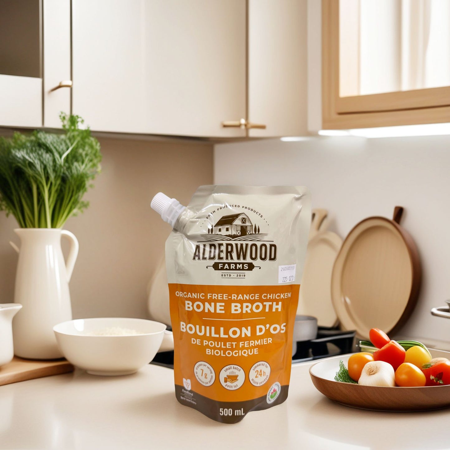 Alderwood Farms Organic Free Range Chicken Bone Broth 500ml