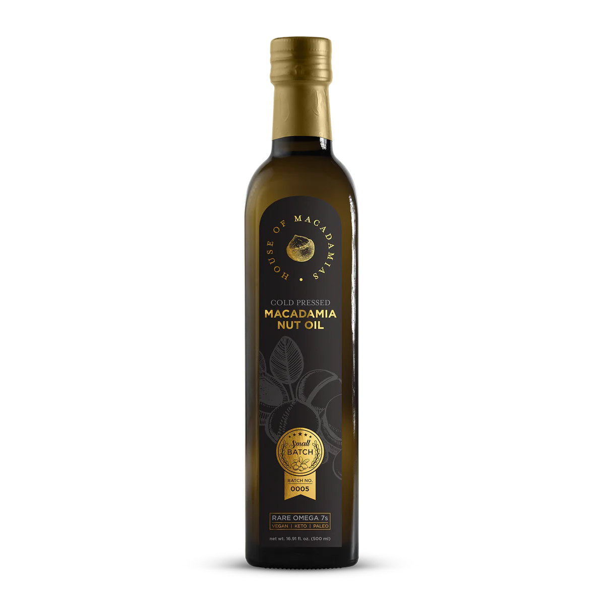 House of Macadamias Macadamia Oil Extra Virgin Cold Pressed (500ml)