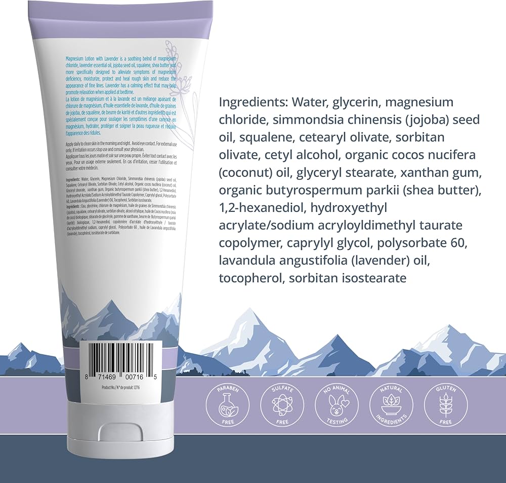 Bolton's Natural Magnesium Lotion with Lavender 250ml