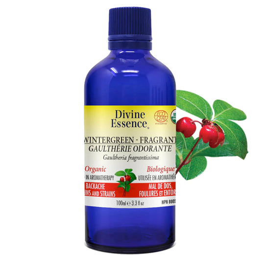 Divine Essence Organic Wintergreen Fragrant Essential Oil 100ml