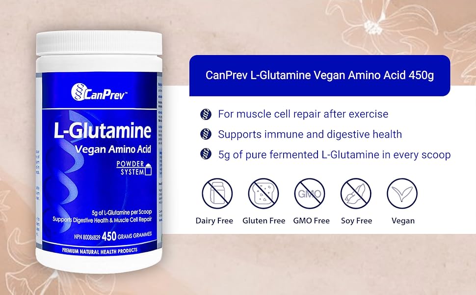 CanPrev L-Glutamine Vegan Amino Acid 450g