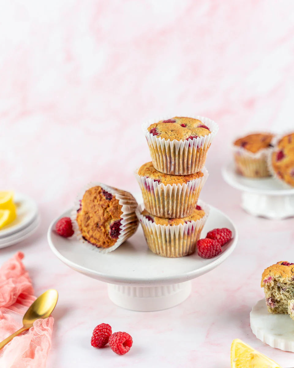 K Kitchen Keto Lemon Raspberry Muffins