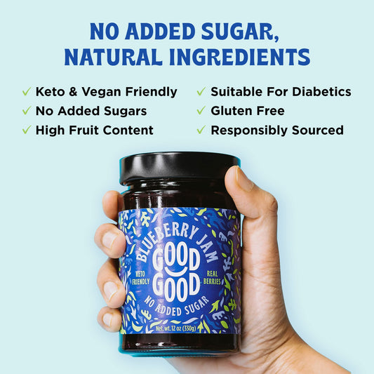 Good Good No Added Sugar Keto Jam Blueberry, 330g