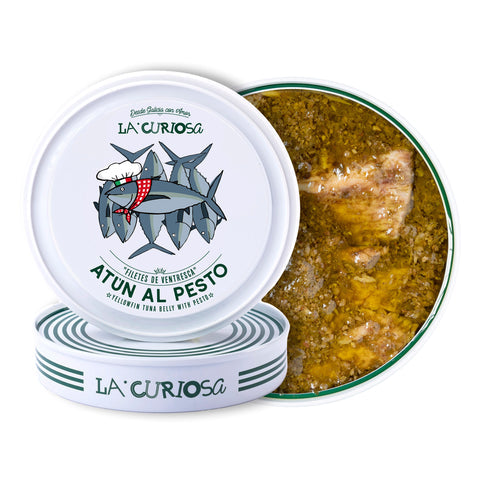 La Curiosa Yellow Tuna Belly (Ventresca) with Pesto (120g)