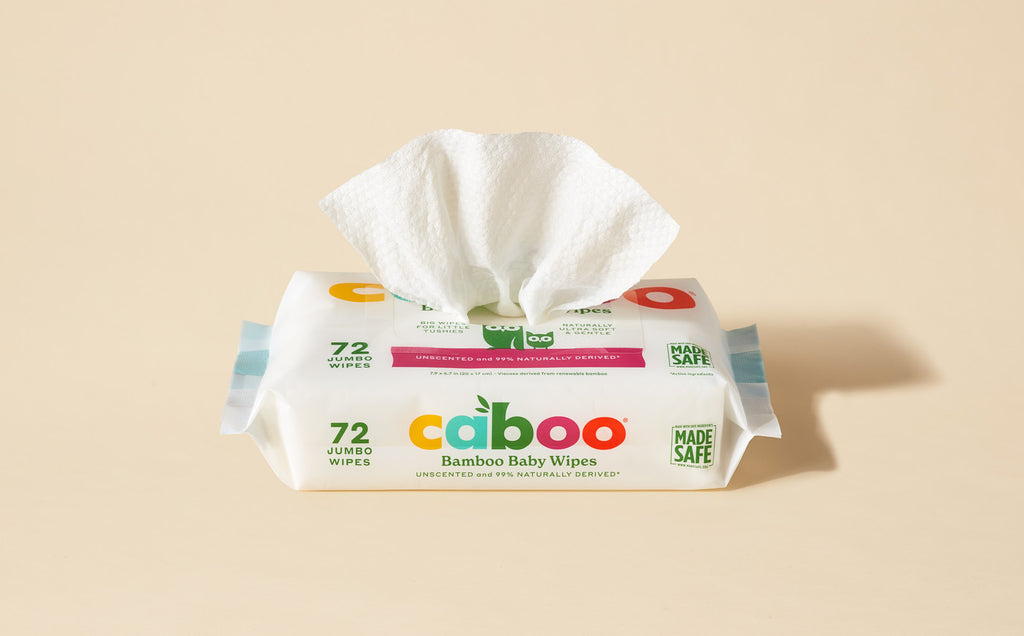Caboo Bamboo Baby Wipes Unscented - 72 ct