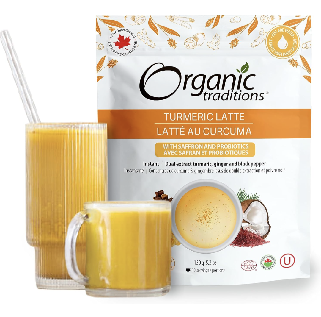 Organic Traditions | Superfood Turmeric Latte with Probiotics and Saffron