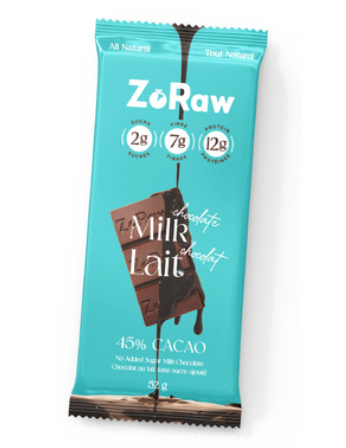 ZoRaw Milk Chocolate Bar with Protein 52 g