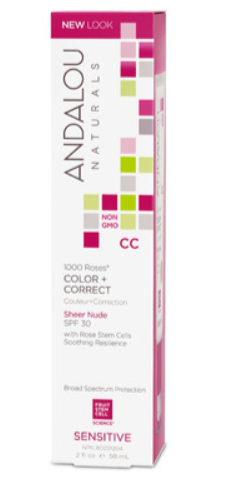 ANDALOU naturals 1000 Roses CC Colour and Correct Cream Sheer Beige SPF 30