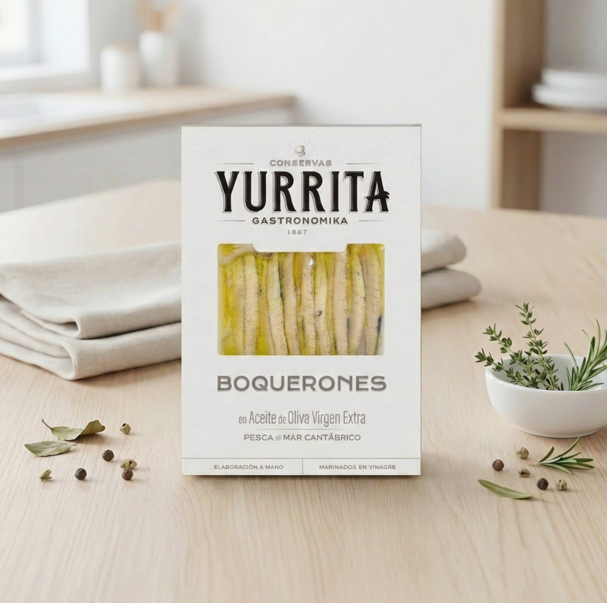 Yurrita "Boquerones" White Anchovies in Extra Virgin Olive Oil 90g