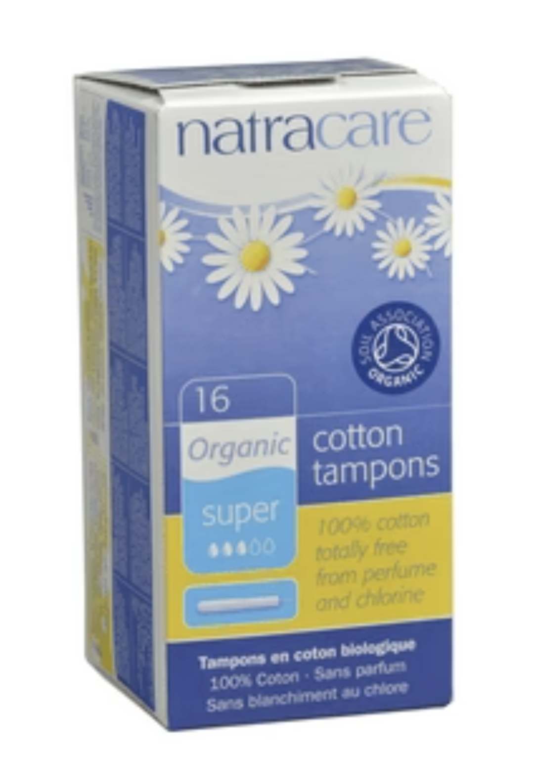 NatraCare Organic Cotton Tampons Super With Applicator 16 Tampons