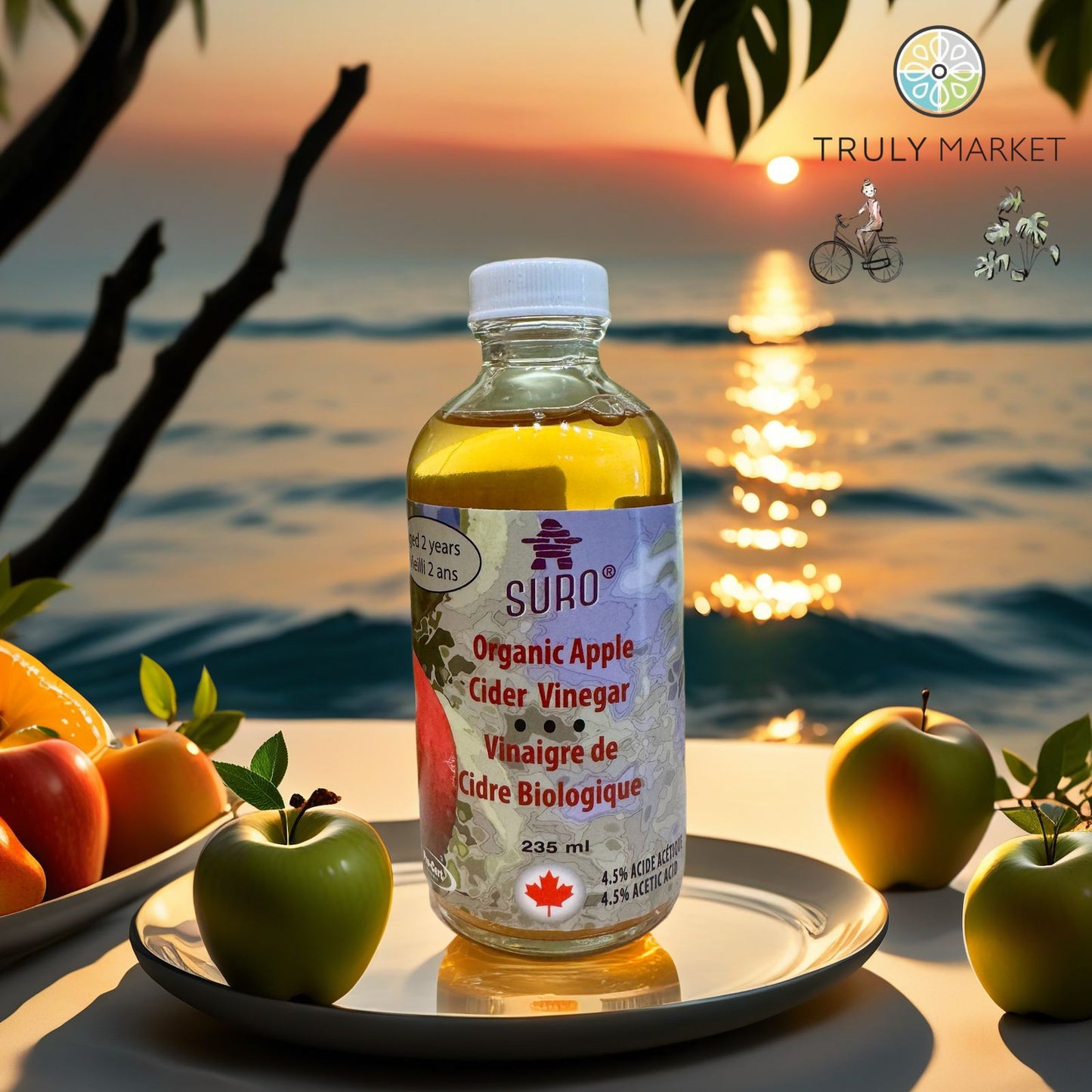 SURO Organic Apple Cider Vinegar (235ml)