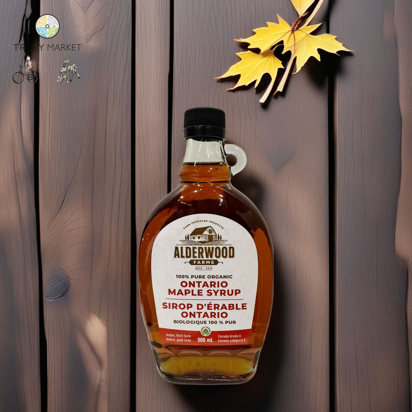 Alderwood Farms 100% Pure Organic Ontario Maple Syrup 500ml