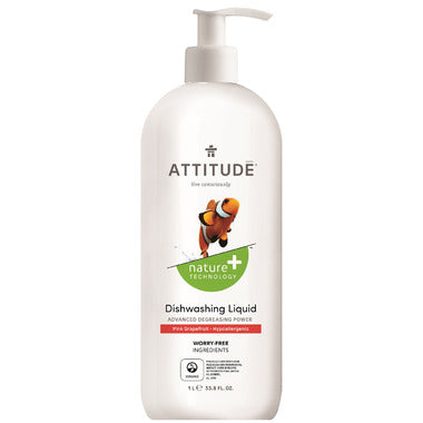 Attitude Dishwashing Liquid Pink Grapefruit 1L