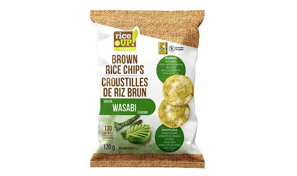 RiceUP! Popped Brown Rice Chips Wasabi 120 g