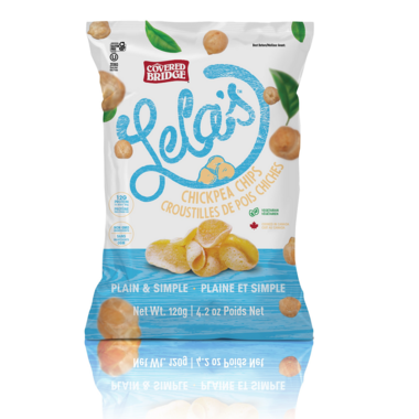 Covered Bridge Lela's Chickpea Chips Plain & Simple 120 g