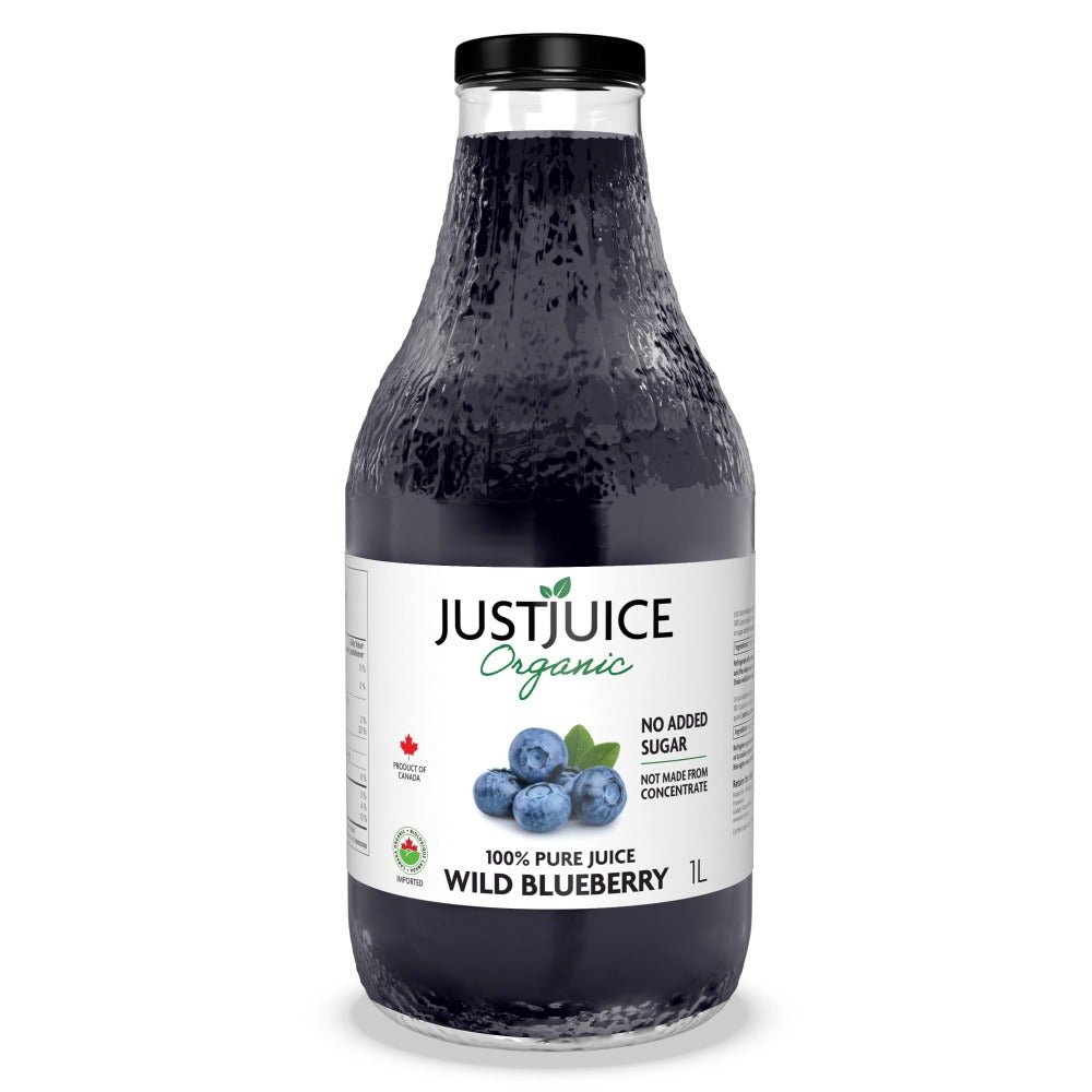 Just Juice 100% Pure Organic Wild Blueberry Juice 1L