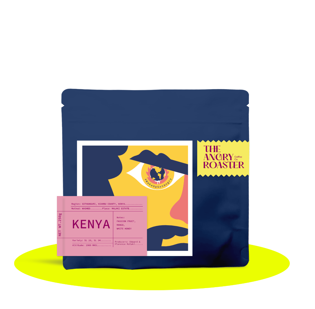 The Angry Roaster Kenya Malaki Estate 250g coffee bag