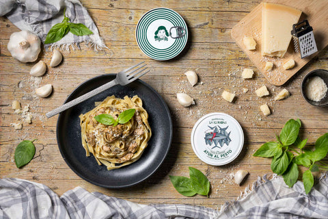 La Curiosa Yellow Tuna Belly (Ventresca) with Pesto (120g)