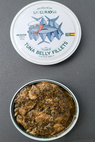 La Curiosa Yellow Tuna Belly (Ventresca) with Pesto (120g)