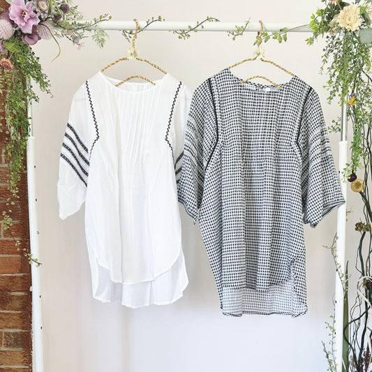 無印良品風格褶皺上衣