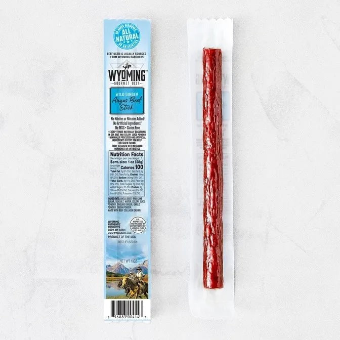 Wyoming Gourmet Ginger & Garlic (Wild Ginger) Angus Beef Stick 28g