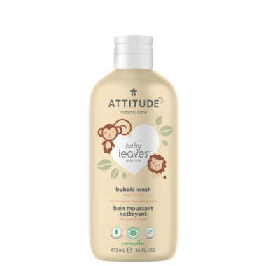 Attitude Baby Leaves Science Natural Bubble Wash Pear Nectar 473ml