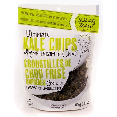 Solar Raw Organic Ultimate Kale Chips Hemp Cream & Chive