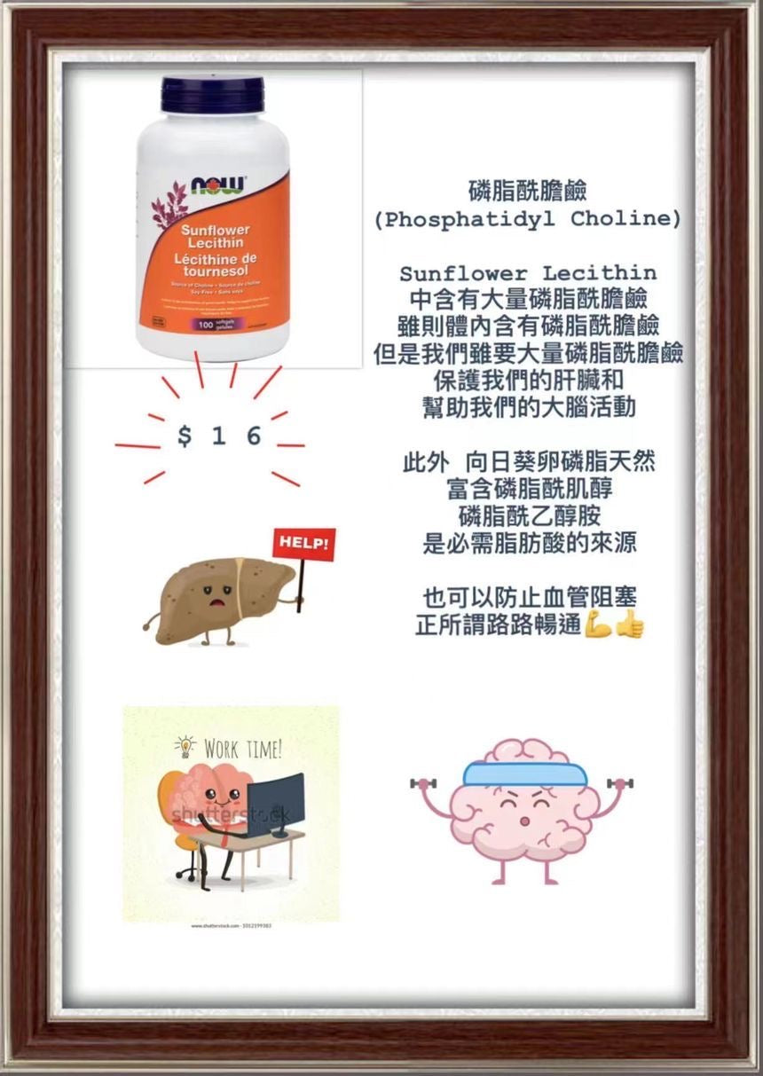 NOW Sunflower Lecithin - 100 Softgels