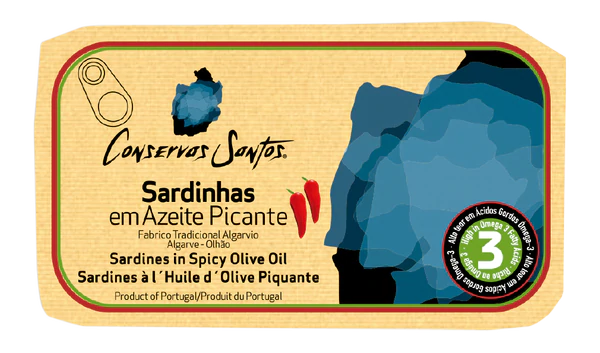 Conservas Santos Portuguese Sardines in Spicy Olive Oil 120g