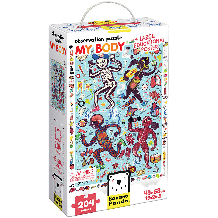 ✅Banana Panda Observation Puzzle My Body ages age 7+