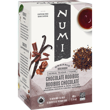Numi Organic Chocolate Rooibos Tea 16 Count