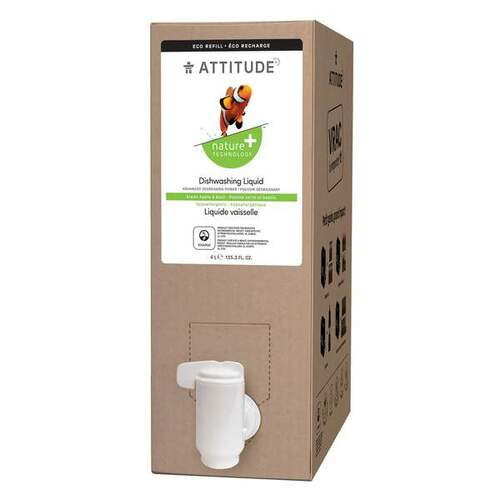 ✅ Attitude Dishwashing Liquid Green Apple&Basil 4L