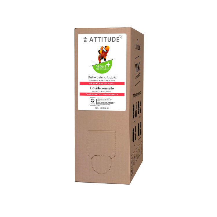 ✅ATTITUDE Laundry Detergent - Pink Grapefruit / Eco-Refill 160 loads 4L