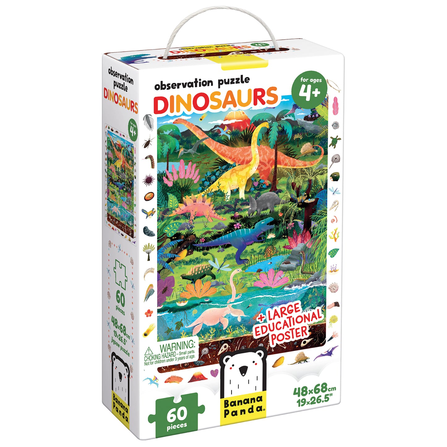 ✅Banana Panda Observation puzzle Dinosaurs age 4+