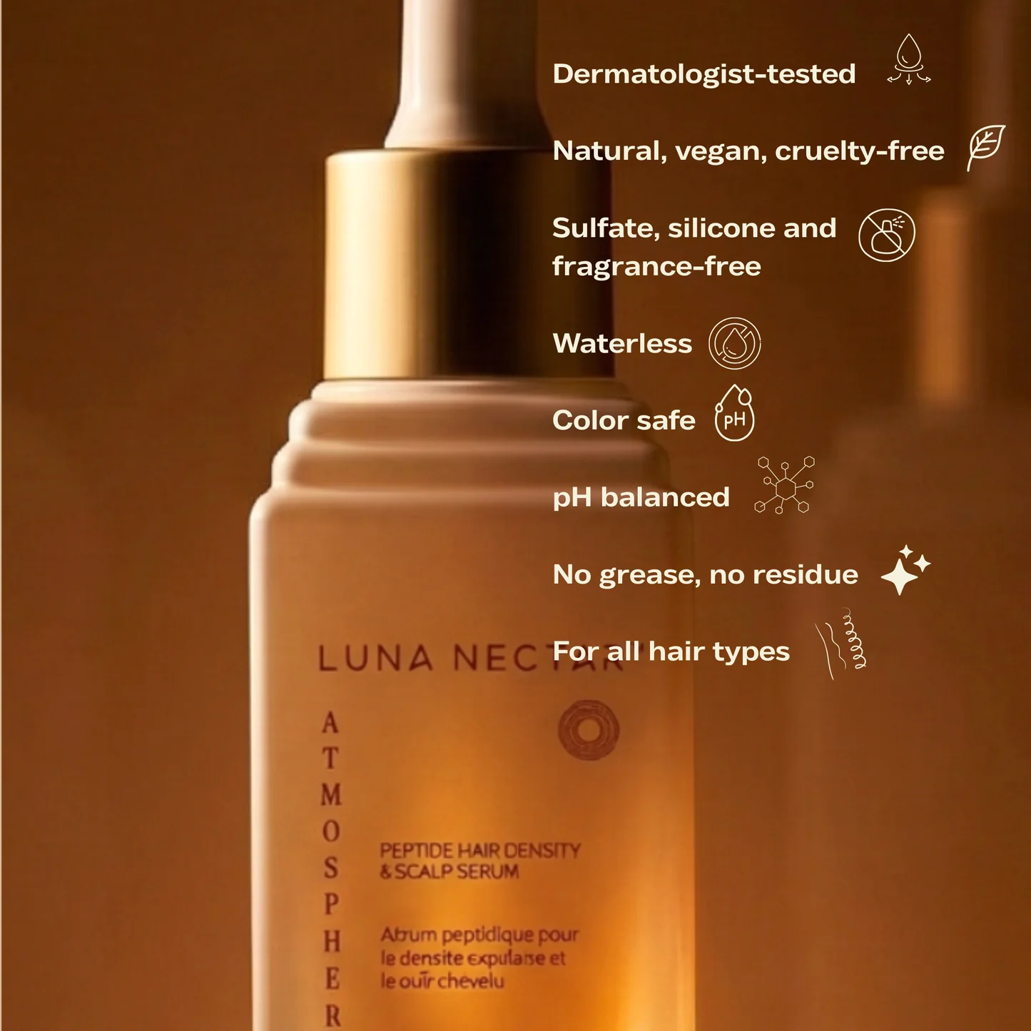 Luna Nectar Atmosphere Peptide Hair Density & Scalp Serum 60ml