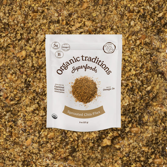 Organic Traditions Sprouted Chia Seeds & Flax Seeds 227g