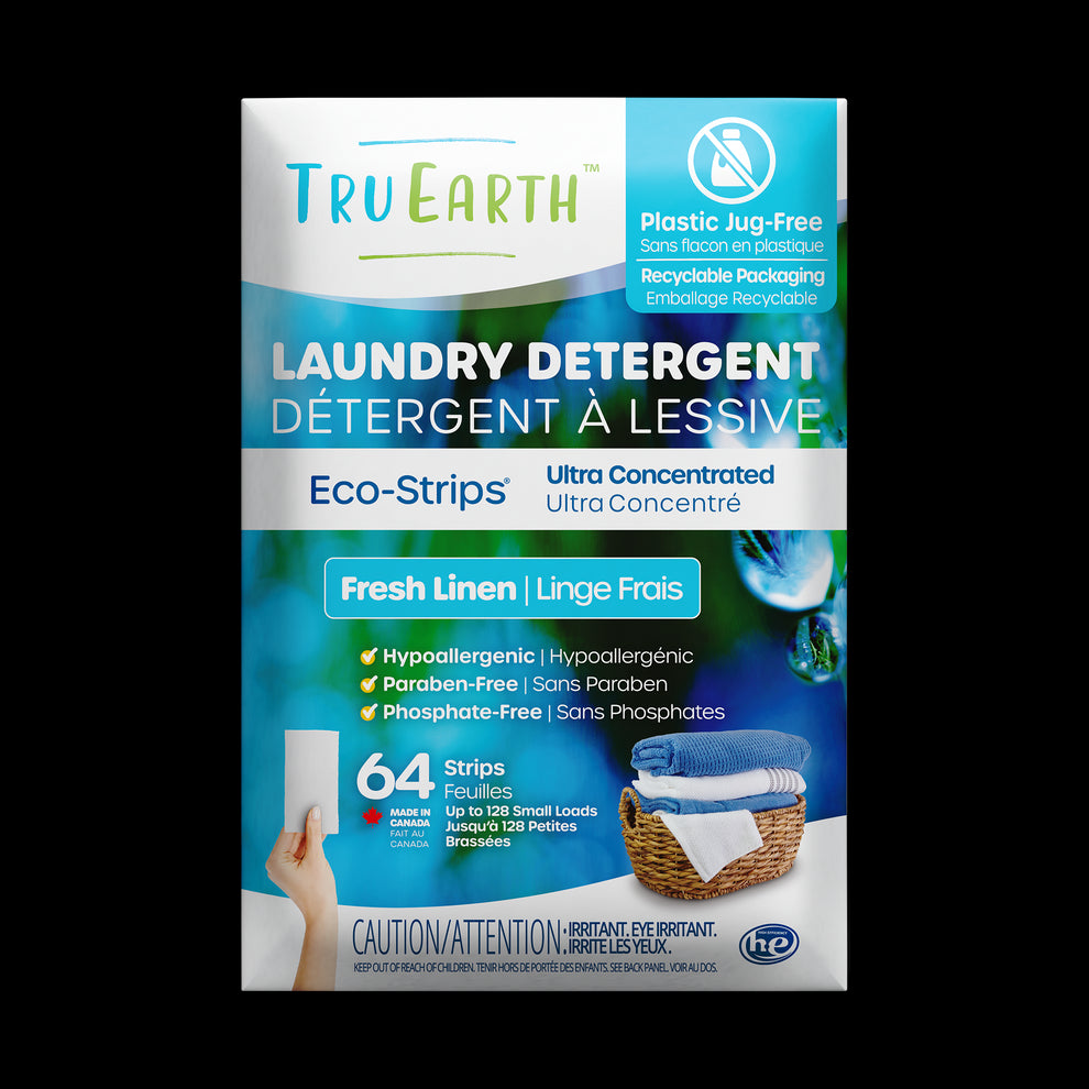 Tru Earth Eco-strips Laundry Detergent (Fresh Linen) - 64 Strips